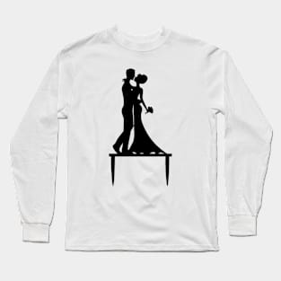 Bride and Groom Cake Topper Long Sleeve T-Shirt